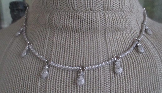 xxM1241M 18K 750White gold necklace Diamond PaveTakst-Valuation N.Kr 45 000